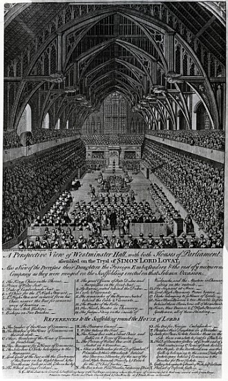 Trial of Simon Fraser, Lord Lovat, in Westminster Hall od English School