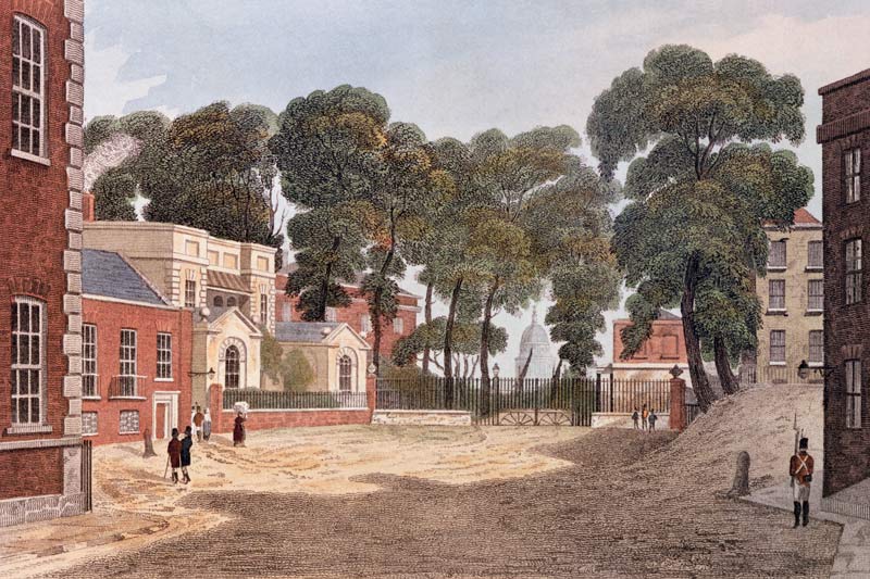View of Whitehall Yard, illustration from ''R. Ackermann''s Repository of Arts'' 1811 od English School