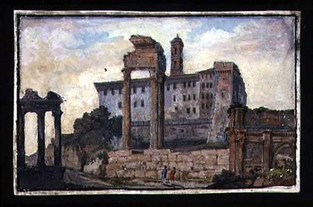 View of the Capitol and the Temples of Castor and Pollux, Rome od English School