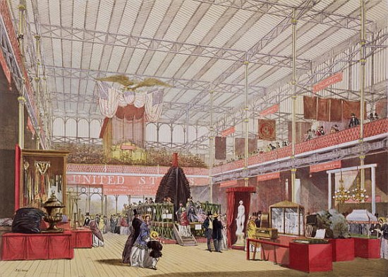 View of the United States section of the Great Exhibition of 1851, from ''Dickinson''s Comprehensive od English School