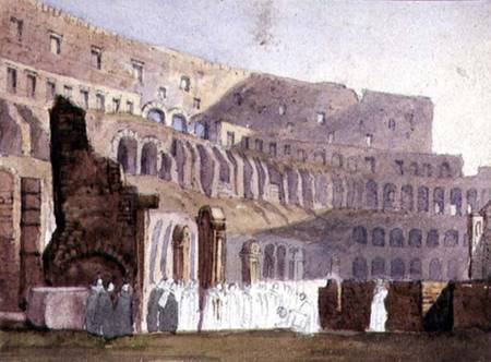 View of the Roman Colosseum od English School
