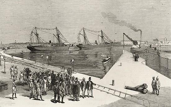 Visit of the Viceroy of India to the Sassoon Dock at Bombay, from ''The Illustrated London News'', 2 od English School