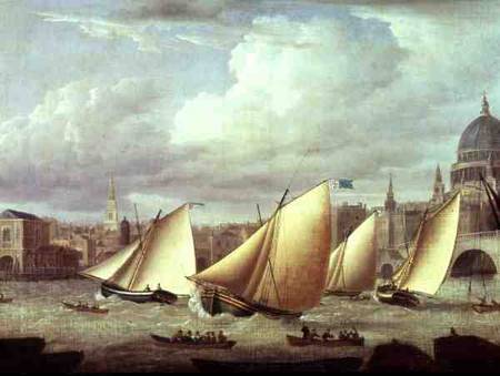 Yachts of the Cumberland Fleet starting at Blackfriars, London od English School