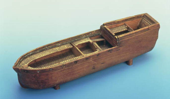 Model of the slave ship 'Brookes' used by William Wilberforce in the House of Commons to demonstrate od English School, (18th century)