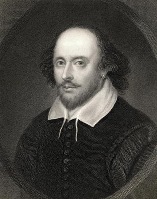 William Shakespeare (1564-1616) from 'The Gallery of Portraits', published 1833 (engraving) od English School, (19th century)