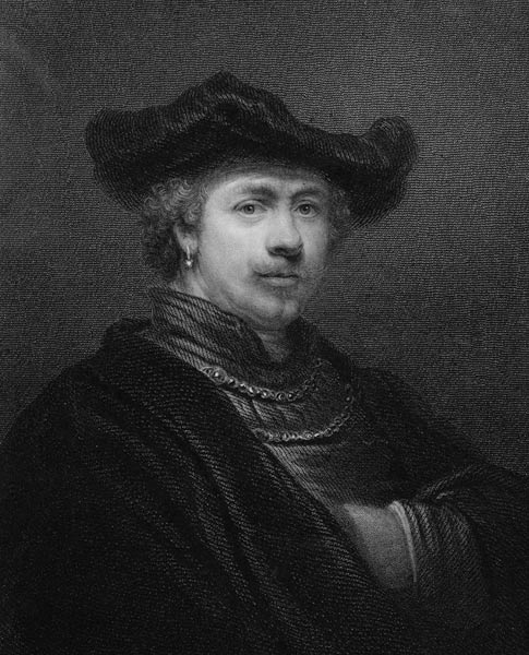 Rembrandt Harmens van Rijn from 'The Gallery of Portraits' od English School, (19th century)