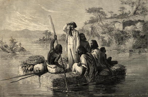 A Journey in Abyssinia (engraving) od English School, (19th century)