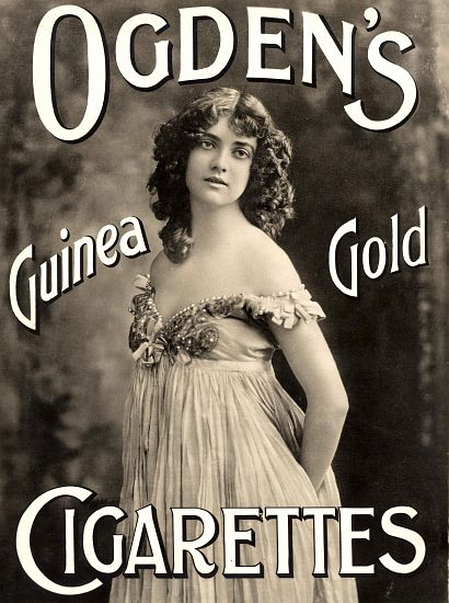 Advertisement for Ogden's Guinea Gold Cigarettes od English School, (19th century)