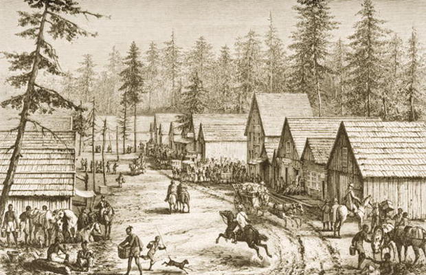 Cisco Station, California, from 'American Pictures', published by The Religious Tract Society, 1876 od English School, (19th century)