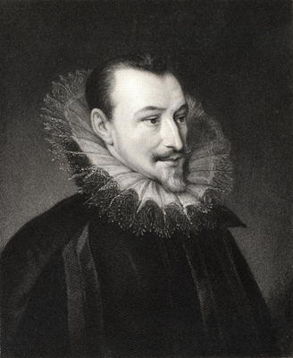Edmund Spenser (c.1552/3-99) from 'Gallery of Portraits', published in 1833 (engraving) od English School, (19th century)