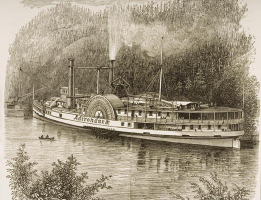 Excursion steamer on the Hudson River, in c.1870, from 'American Pictures' published by the Religiou od English School, (19th century)