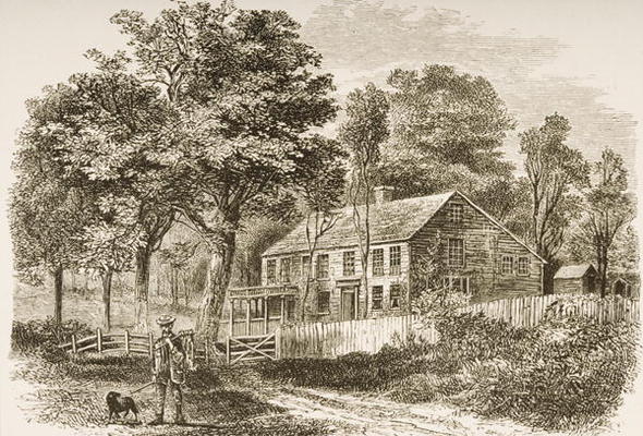 Home of the historian, William H. Prescott, Pepperill, near Boston, in c.1870, from 'American Pictur od English School, (19th century)