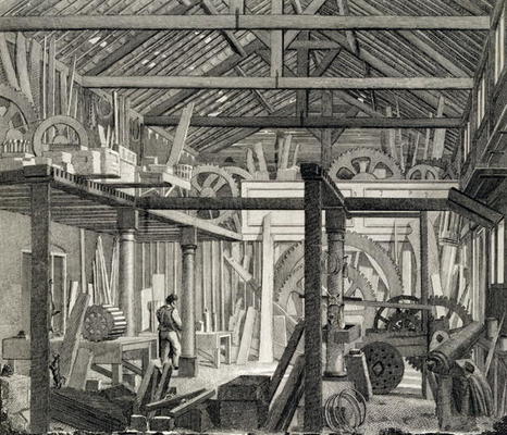 Interior View of John Bunyan's Meeting House in Zoar Street, Gravel Lane, Southwark, used as a works od English School, (19th century)