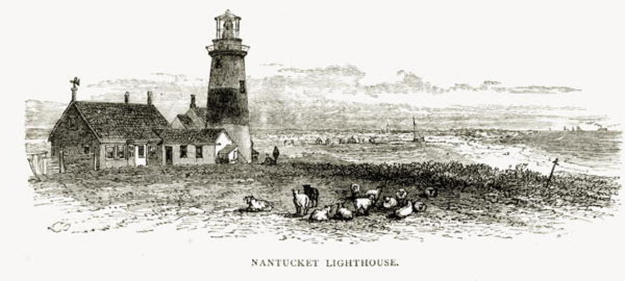 Nantucket Lighthouse, Massachusetts, c.1870, from 'American Pictures', published by The Religious Tr od English School, (19th century)
