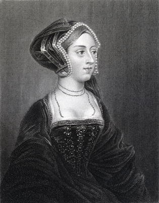 Portrait of Anne Boleyn (c.1507-36) from 'Lodge's British Portraits', 1823 (litho) od English School, (19th century)