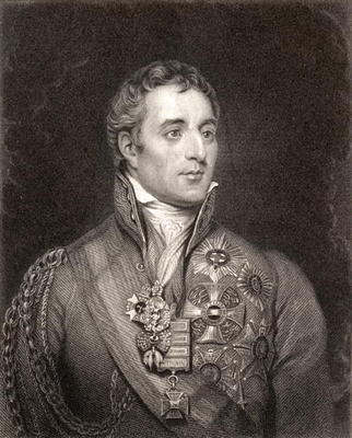Portrait of Arthur Wellesley, 1st Duke of Wellington (1769-1852) (engraving) od English School, (19th century)