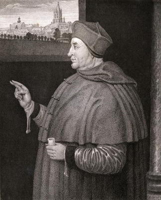 Portrait of Cardinal Thomas Wolsey (c.1475-1530) from 'Lodge's British Portraits', 1823 (litho) od English School, (19th century)