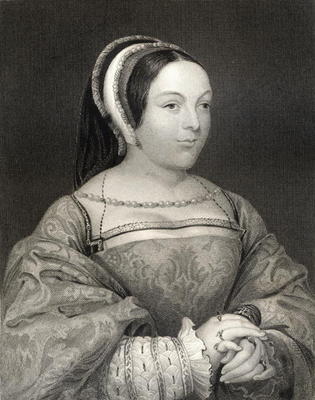 Portrait of Margaret Tudor (1489-1541) Queen of Scotland, from 'Lodge's British Portraits', 1823 (en od English School, (19th century)