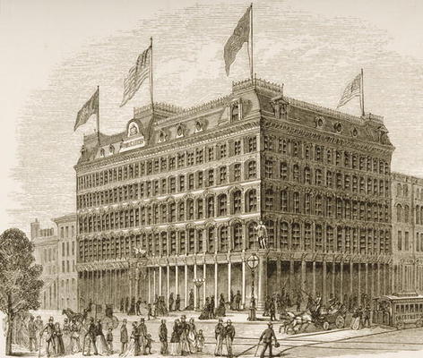 Public Ledger Building, Philadelphia, in c.1870, from 'American Pictures' published by the Religious od English School, (19th century)