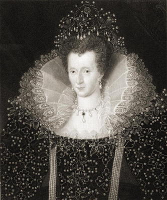 Queen Elizabeth I (1533-1603) from 'Gallery of Portraits', published in 1833 (engraving) od English School, (19th century)
