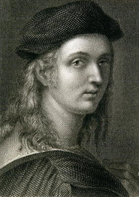 Raphael (Rafaello Sanzio) (1483-1520) (engraving) od English School, (19th century)