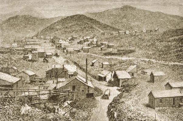 Silver City, Nevada, c.1870, from 'American Pictures', published by The Religious Tract Society, 187 od English School, (19th century)