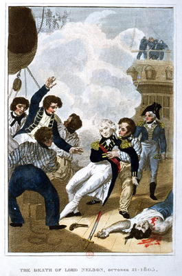 The Death of Lord Nelson (1758-1805) on 21st October 1805 od English School, (19th century)