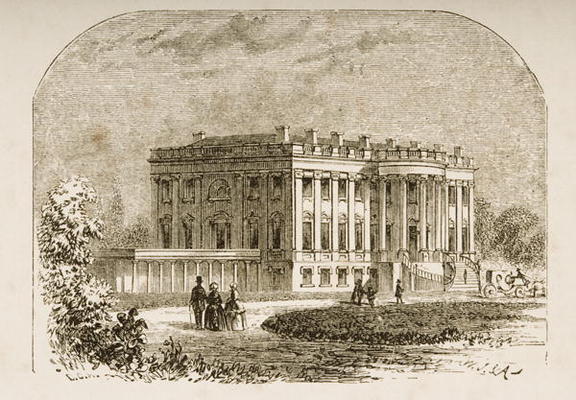 The White House, in c.1870, from 'American Pictures' published by the Religious Tract Society, 1876 od English School, (19th century)