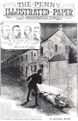 The Whitechapel Mystery, from 'The Penny Illustrated Paper', 8th September 1888 (engraving) (b&w pho od English School, (19th century)
