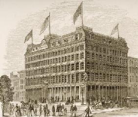Public Ledger Building, Philadelphia, in c.1870, from 'American Pictures' published by the Religious