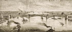 Steel Bridge Crossing the Mississippi River at St. Louis, c.1874, from 'American Pictures', publishe