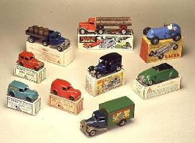 Collection of Minic cars, made by Lines Brothers, London, 1936-40 (tin)
