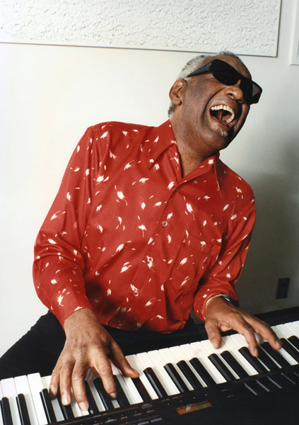 Ray Charles at home in Los Angeles od English Photographer, (20th century)