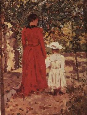 Woman and Child in the Garden