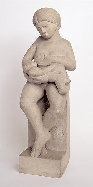 Madonna and Child 1 - feet crossed, 1909-10 (portland stone)  od Eric Gill