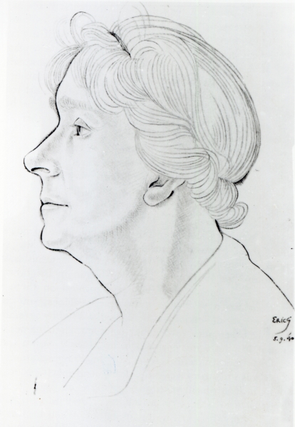 Mary Ethel Gill, 1940 (pencil & sanguine on paper)  od Eric Gill