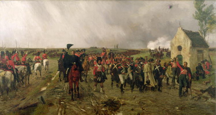 Wellington's March from Quatre Bras to Waterloo, 1878 (oil on canvas) od Ernest Crofts
