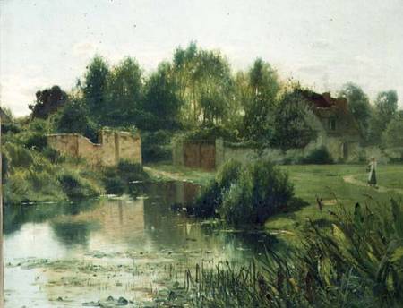 The Village Pond od Ernest Parton