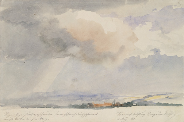 Cloud study od Ernst Ferdinand Oehme