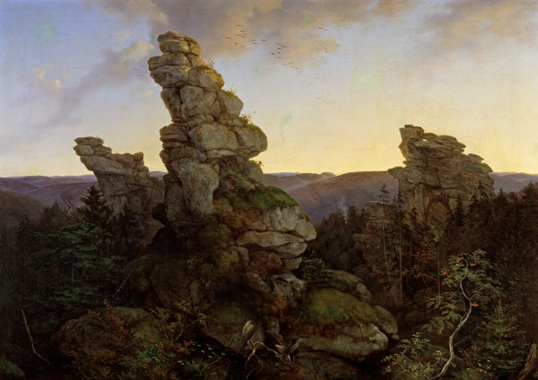 Die Greifensteine im Saechsischen Erzgebirge od Ernst Ferdinand Oehme
