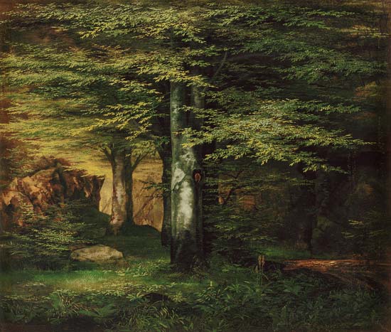 Woods inside. od Ernst Ferdinand Oehme