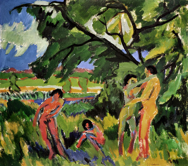 Playing naked people od Ernst Ludwig Kirchner