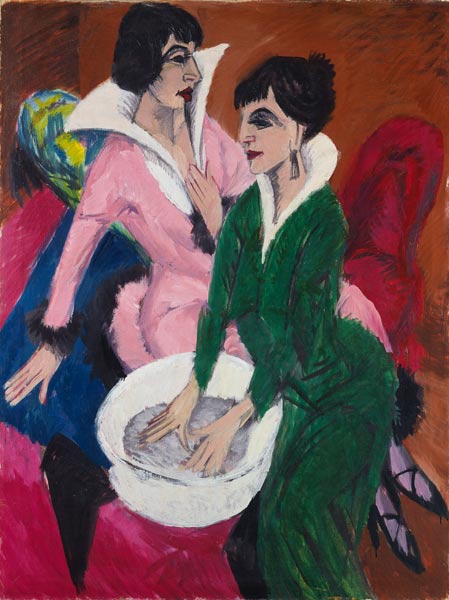 Two women with basins (the nurses) od Ernst Ludwig Kirchner