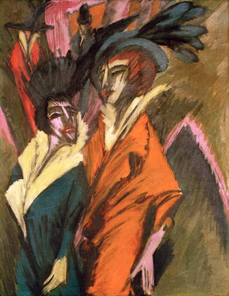Dvě ženy na ulici od Ernst Ludwig Kirchner