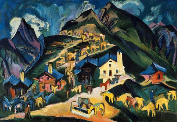 Driving the Cattle to Alpine od Ernst Ludwig Kirchner