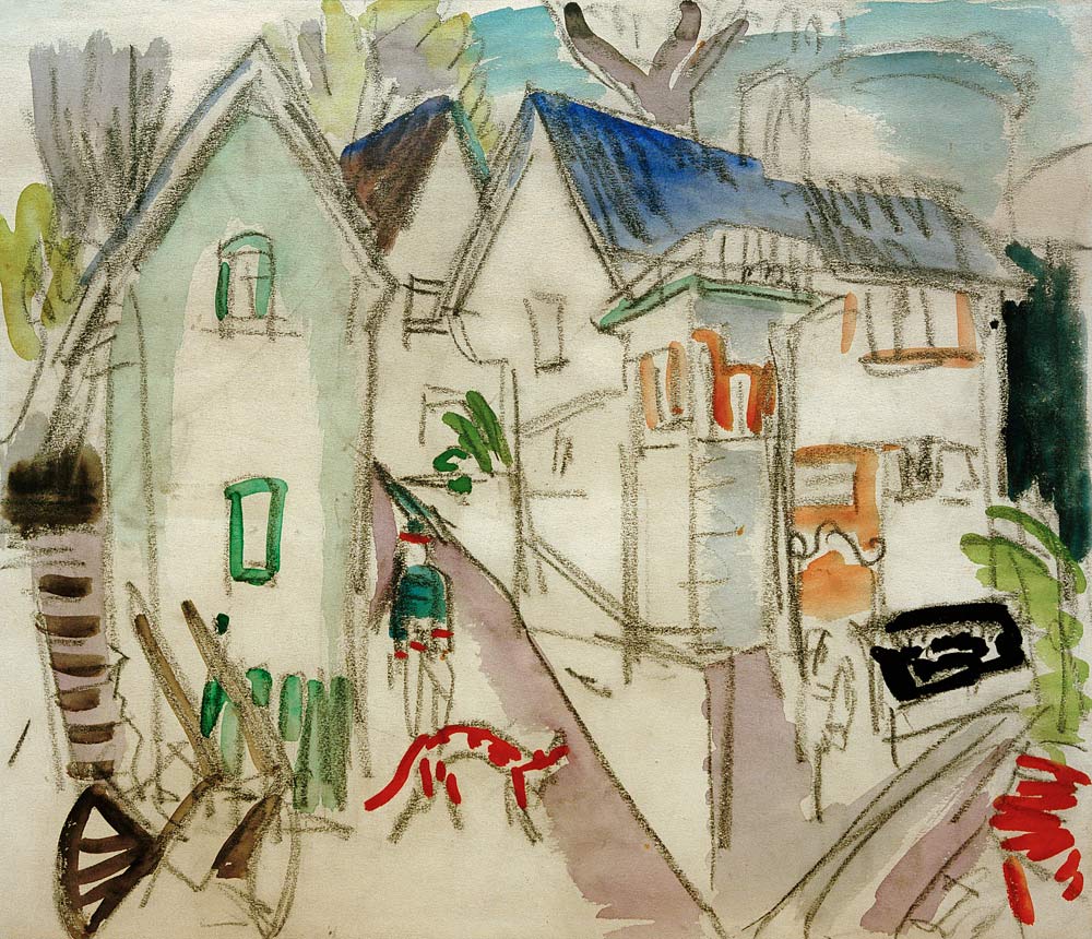 Dorfstraße im Taunus bei Königstein od Ernst Ludwig Kirchner