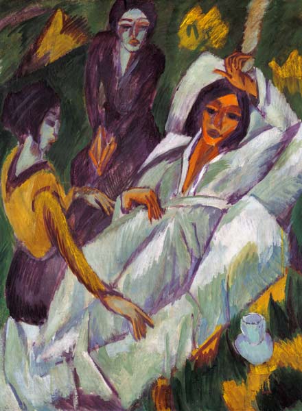 Women at the tea od Ernst Ludwig Kirchner