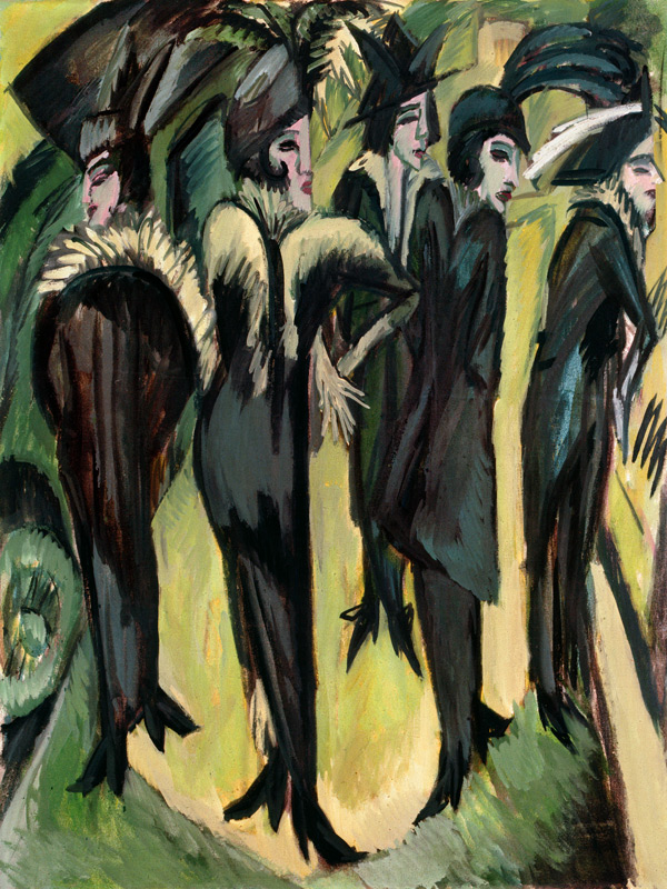 Five women on the Strasse od Ernst Ludwig Kirchner