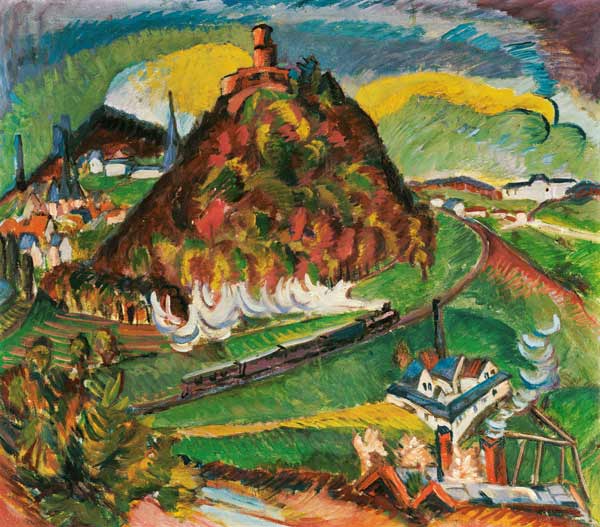 King tannin with train od Ernst Ludwig Kirchner