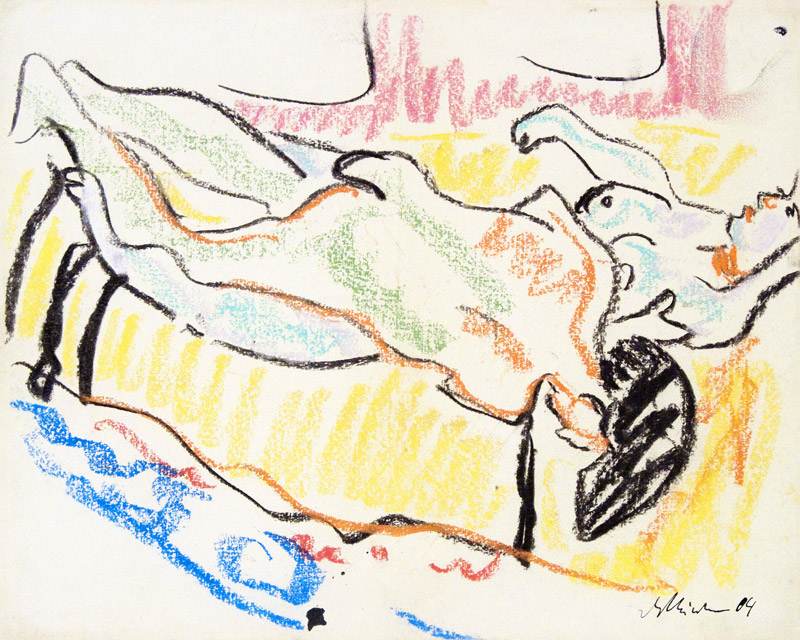 Love couple in studio (Two Nudes) od Ernst Ludwig Kirchner